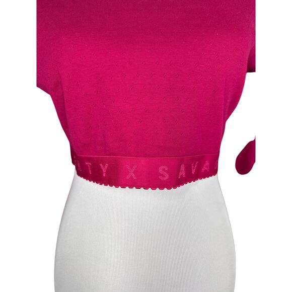 SAVAGE X FENTY Crop Top, NWT, Size XL, Pink - Picture 4 of 9